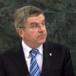 IOC President Dr. Thomas Bach addressing the UN General Assembly